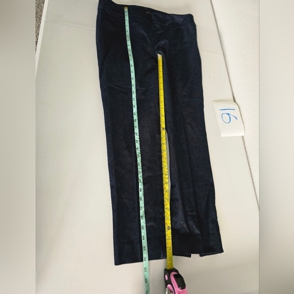 TALBOTS Ankle Chatham Pants Sz 8 Women Dark Blue Pull On Double Slits 30x27 - Picture 9 of 14